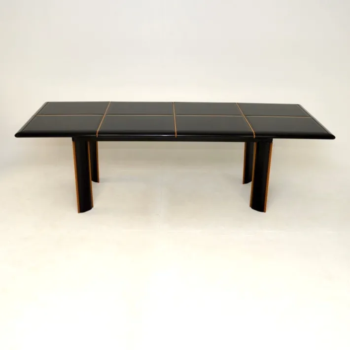 Pamono Vintage Italian Lacquered Dining Table and Chairs attributed to Pierre Cardin for Roche Bobois, 1970s, Set of 7 Online
