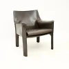 Pamono Vintage Italian Leather CAB Armchair attributed to Mario Bellini for Cassina, 1970s Sale