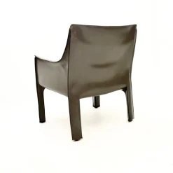 Pamono Vintage Italian Leather CAB Armchair attributed to Mario Bellini for Cassina, 1970s Sale