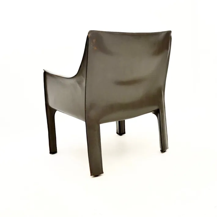Pamono Vintage Italian Leather CAB Armchair attributed to Mario Bellini for Cassina, 1970s Sale