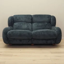 Pamono Vintage Italian Navy Blue Velour Sofa, 1970s Sale
