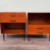 Pamono Vintage Italian Nightstands with Metal Legs, 1950s, Set of 2 Online