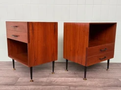 Pamono Vintage Italian Nightstands with Metal Legs, 1950s, Set of 2 Online