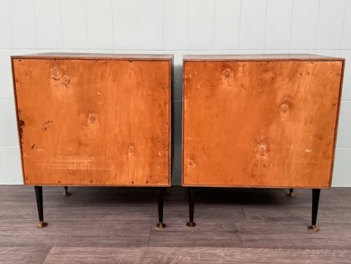 Pamono Vintage Italian Nightstands with Metal Legs, 1950s, Set of 2 Online