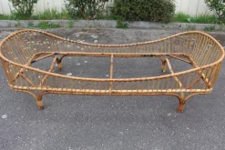 Pamono Vintage Italian Rattan Bed, 1960s Sale