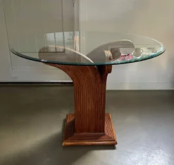 Pamono Vintage Italian Round Dining Table from Vivai Del Sud, 1970s Outlet