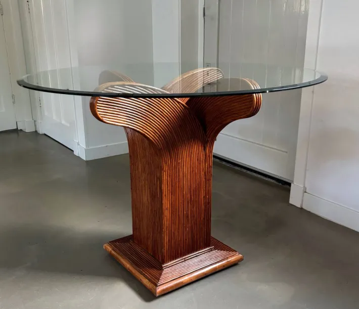 Pamono Vintage Italian Round Dining Table from Vivai Del Sud, 1970s Outlet