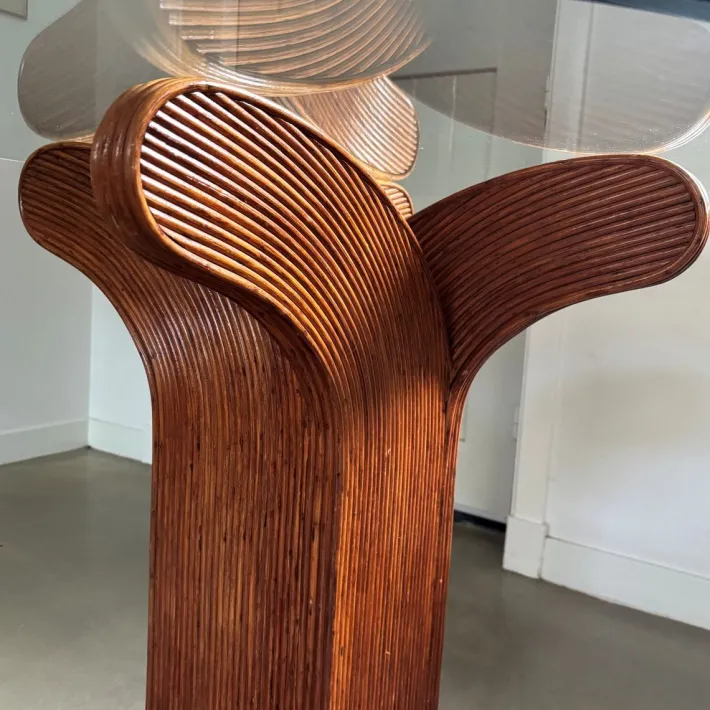Pamono Vintage Italian Round Dining Table from Vivai Del Sud, 1970s Outlet