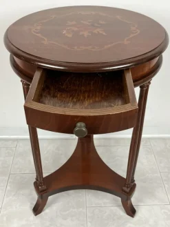 Pamono Vintage Italian Round Table with Drawer, 1980s Sale