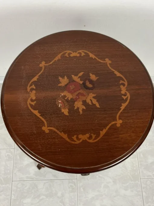 Pamono Vintage Italian Round Table with Drawer, 1980s Sale
