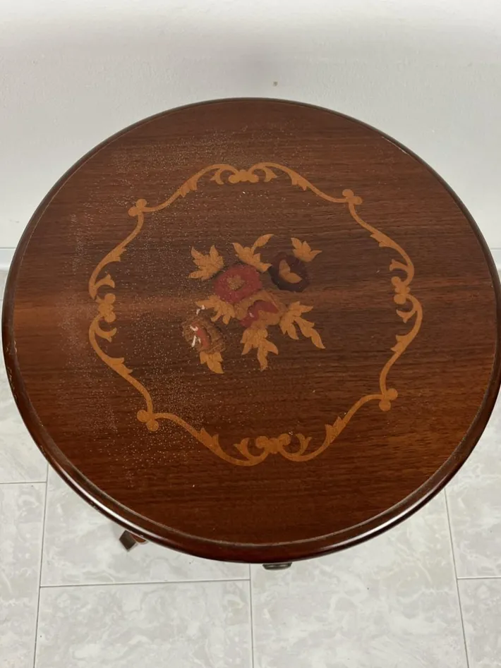Pamono Vintage Italian Round Table with Drawer, 1980s Sale