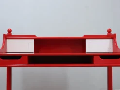 Pamono Vintage Italian Rustic Red Lacquered Writing Desk, 1960s Sale