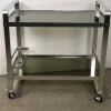 Pamono Vintage Italian Service Table in Aluminum by Martini and Rossi, 1960s New