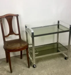 Pamono Vintage Italian Service Table in Aluminum by Martini and Rossi, 1960s New