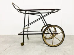 Pamono Vintage Italian Serving Trolley attributed to Cesare Lacca, 1950s Discount