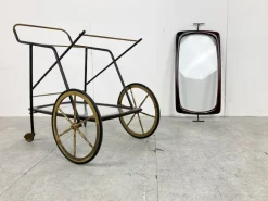 Pamono Vintage Italian Serving Trolley attributed to Cesare Lacca, 1950s Discount