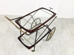Pamono Vintage Italian Serving Trolley attributed to Cesare Lacca, 1950s Discount