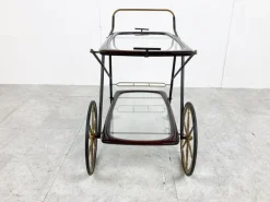 Pamono Vintage Italian Serving Trolley attributed to Cesare Lacca, 1950s Discount