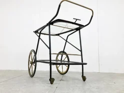 Pamono Vintage Italian Serving Trolley attributed to Cesare Lacca, 1950s Discount
