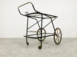 Pamono Vintage Italian Serving Trolley attributed to Cesare Lacca, 1950s Discount