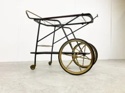 Pamono Vintage Italian Serving Trolley attributed to Cesare Lacca, 1950s Discount