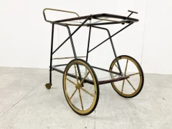 Pamono Vintage Italian Serving Trolley attributed to Cesare Lacca, 1950s Discount
