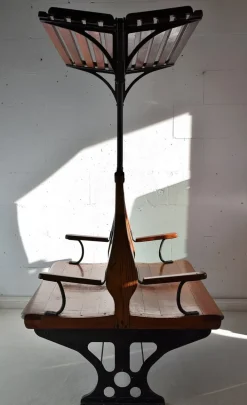 Pamono Vintage Italian Train Bench, 1920s Best