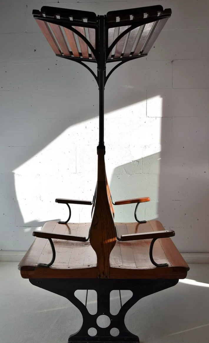 Pamono Vintage Italian Train Bench, 1920s Best