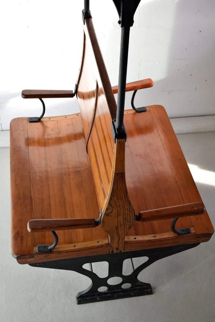 Pamono Vintage Italian Train Bench, 1920s Best