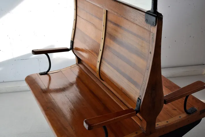 Pamono Vintage Italian Train Bench, 1920s Best