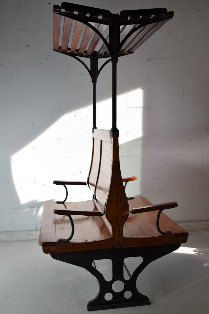 Pamono Vintage Italian Train Bench, 1920s Best