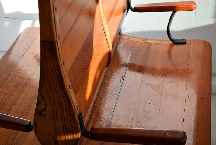 Pamono Vintage Italian Train Bench, 1920s Best