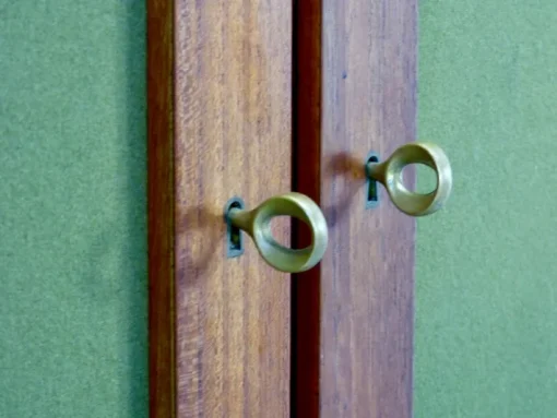 Pamono Vintage Italian Wardrobe in Teak and Velvet, 1960s Clearance