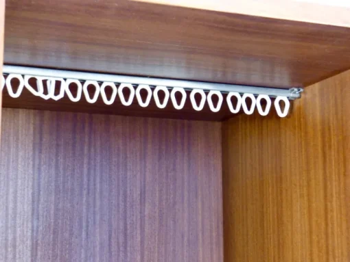 Pamono Vintage Italian Wardrobe in Teak and Velvet, 1960s Clearance