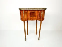 Pamono Vintage Kidney-Shaped Side Table with Brass Details