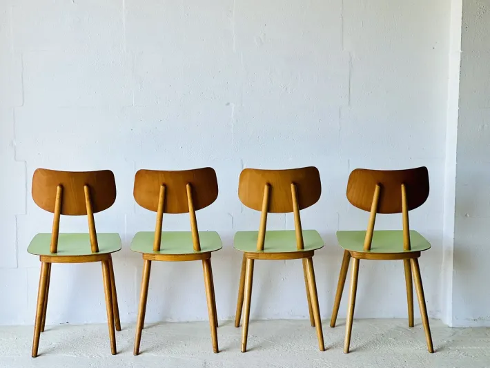 Pamono Vintage Kitchen Chairs from Ton, 1960s, Set of 4 Outlet