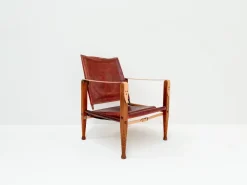 Pamono Vintage KK47000 Safari Chair in Leather by Kaare Klint for Rud Rasmussen, Denmark, 1930s Best
