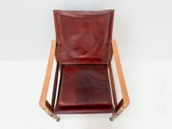 Pamono Vintage KK47000 Safari Chair in Leather by Kaare Klint for Rud Rasmussen, Denmark, 1930s Best
