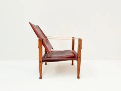 Pamono Vintage KK47000 Safari Chair in Leather by Kaare Klint for Rud Rasmussen, Denmark, 1930s Best