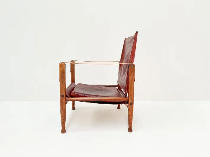Pamono Vintage KK47000 Safari Chair in Leather by Kaare Klint for Rud Rasmussen, Denmark, 1930s Best