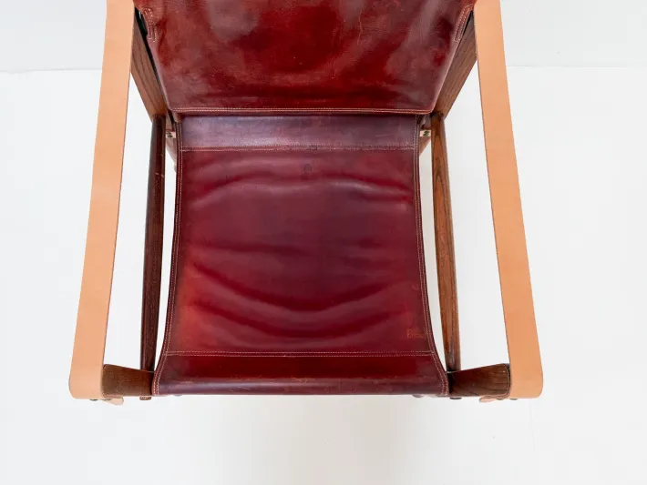 Pamono Vintage KK47000 Safari Chair in Leather by Kaare Klint for Rud Rasmussen, Denmark, 1930s Best