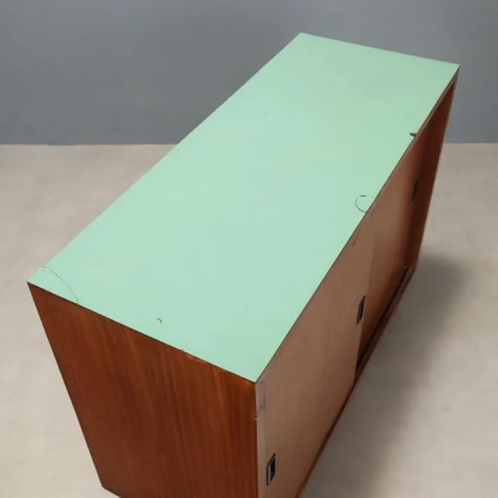 Pamono Vintage Laminate and Teak Veneer Cupboard, Italy, 1960s Online