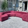 Pamono Vintage Lara Modular Sofa in Burgundy Bouclé by Roberto Pamio for Stilwood, 1970s Hot