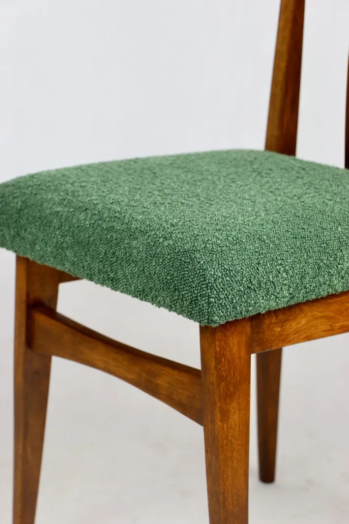 Pamono Vintage Loft Chair in Green Bouclé, 1970s Discount