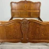 Pamono Vintage Louis XV Double Bed Frame in Oak Sale