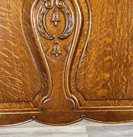 Pamono Vintage Louis XV Double Bed Frame in Oak Sale