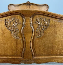 Pamono Vintage Louis XV French Double Bed in Oak Sale