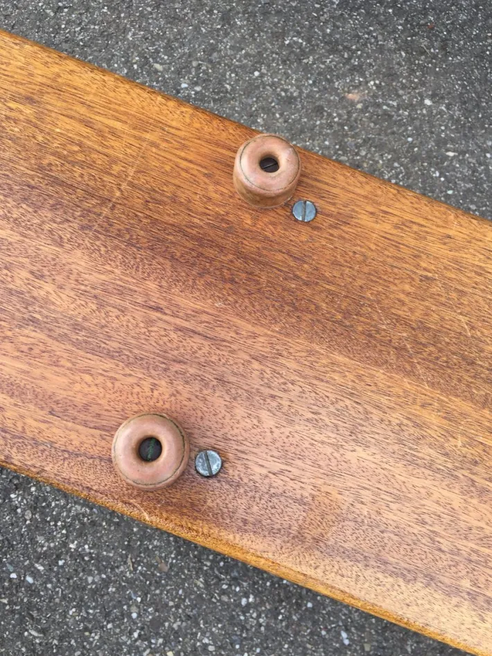 Pamono Vintage Mahogany Gymnastics Bench, 1950s Discount