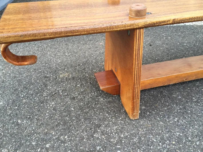 Pamono Vintage Mahogany Gymnastics Bench, 1950s Discount