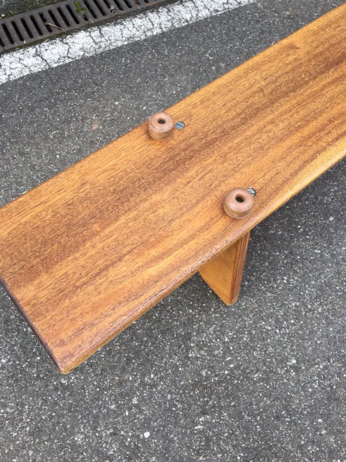 Pamono Vintage Mahogany Gymnastics Bench, 1950s Discount